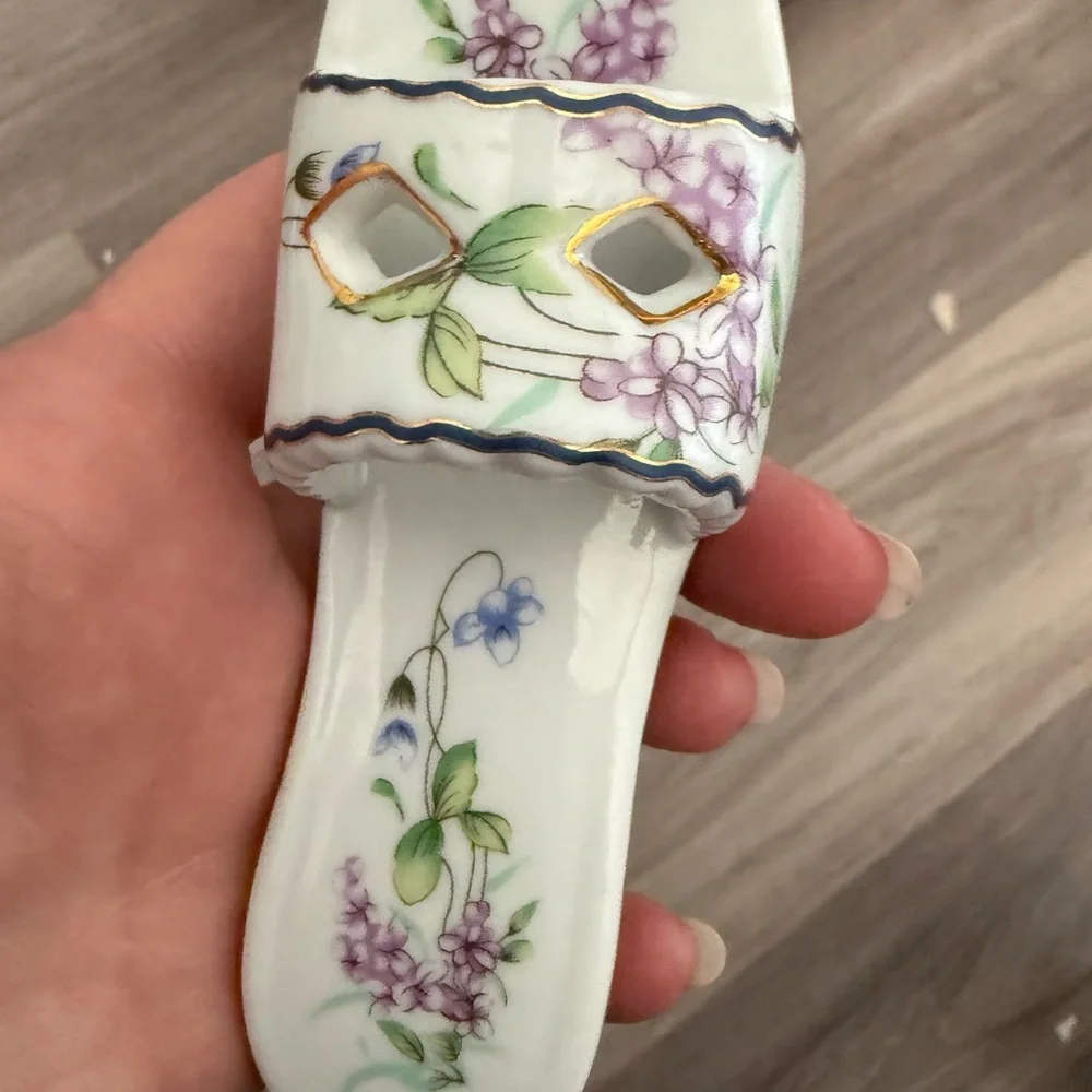 vintage Imperial porcelain shoe and trinket box